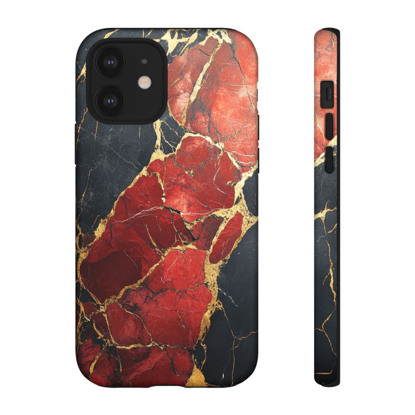 Red Black and Gold Marble