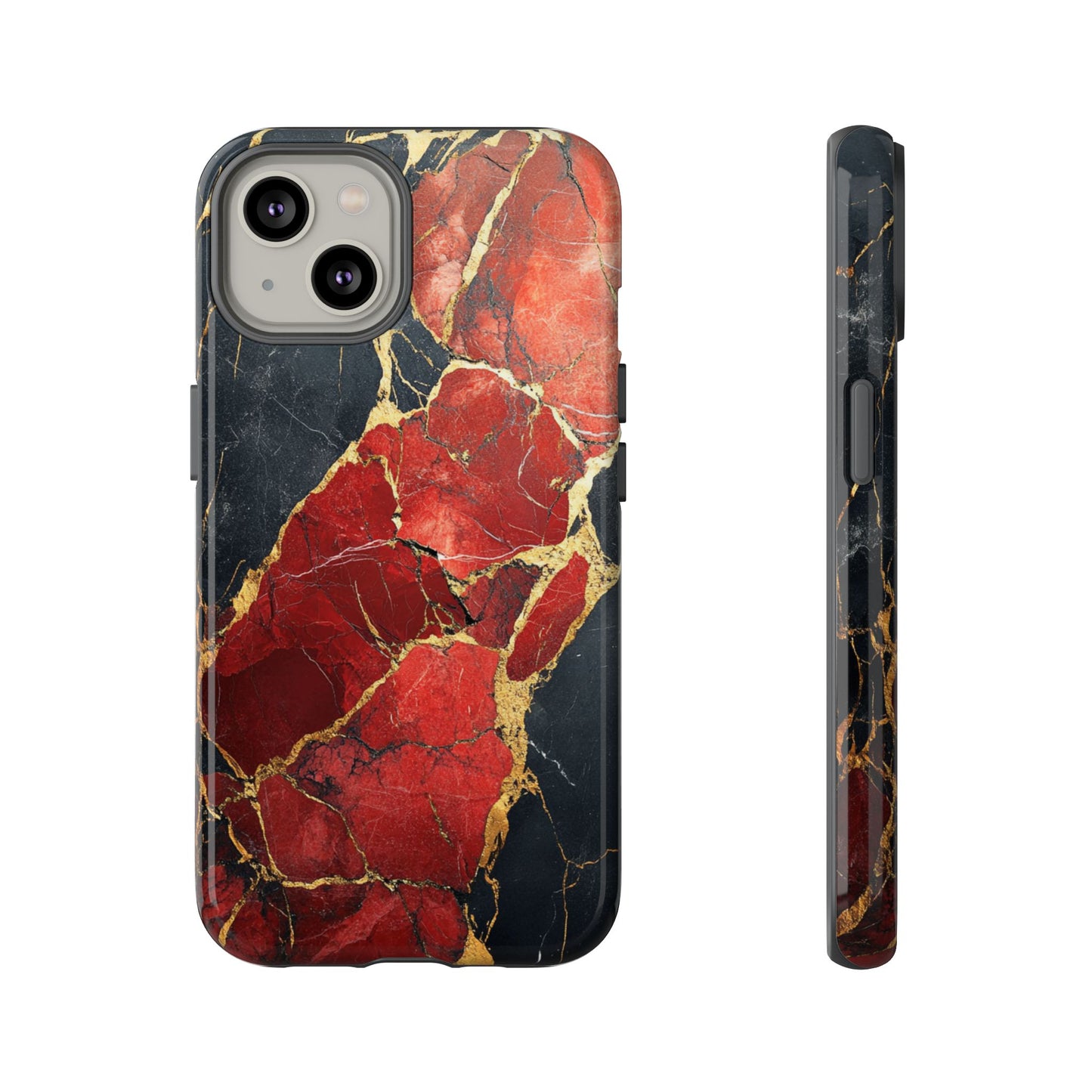 Red Black and Gold Marble