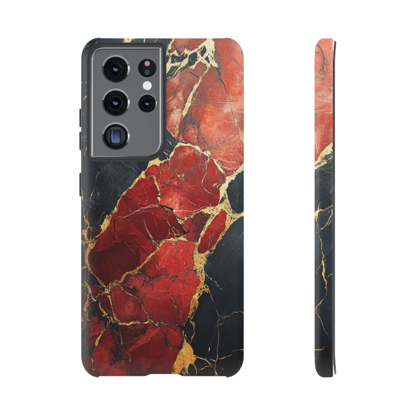 Red Black and Gold Marble