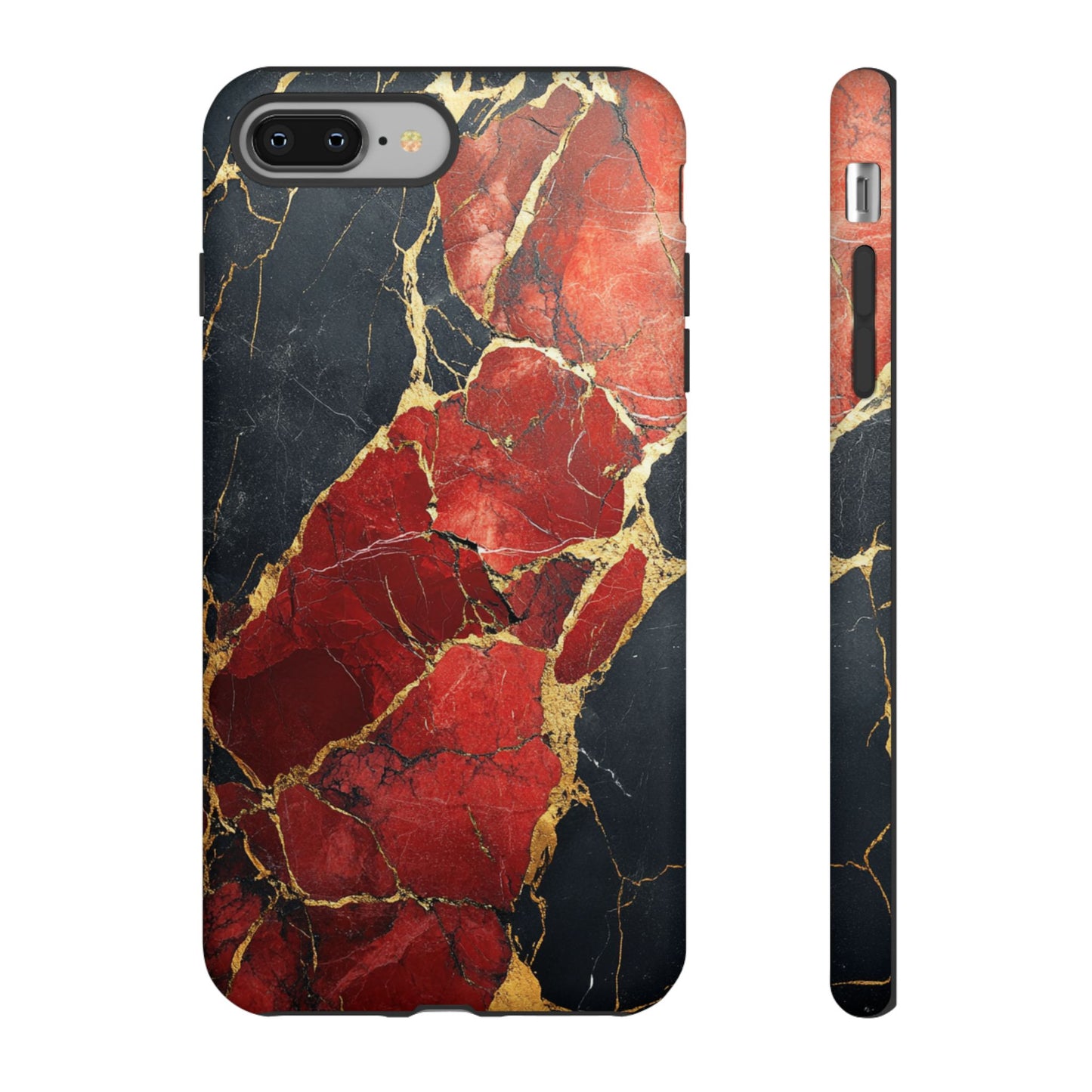 Red Black and Gold Marble