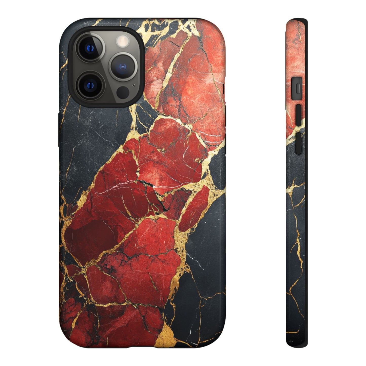 Red Black and Gold Marble