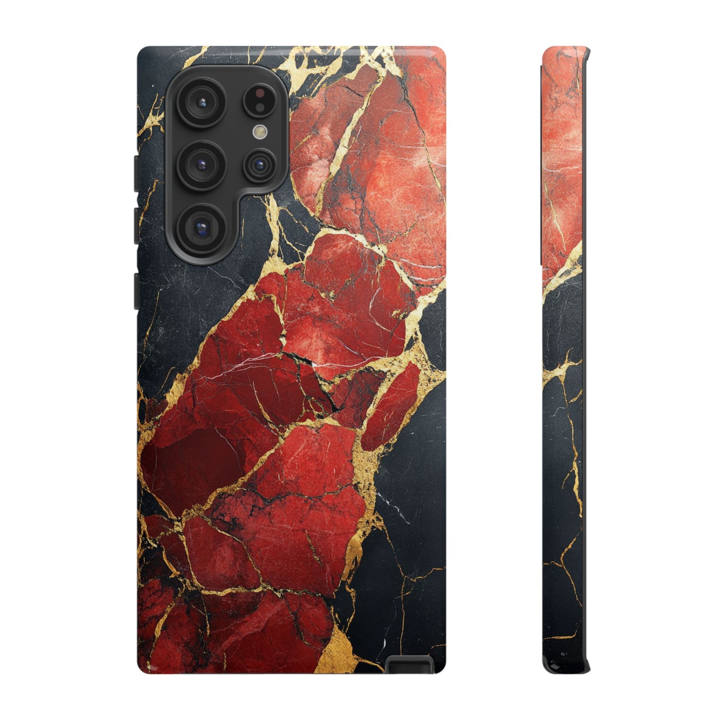 Red Black and Gold Marble