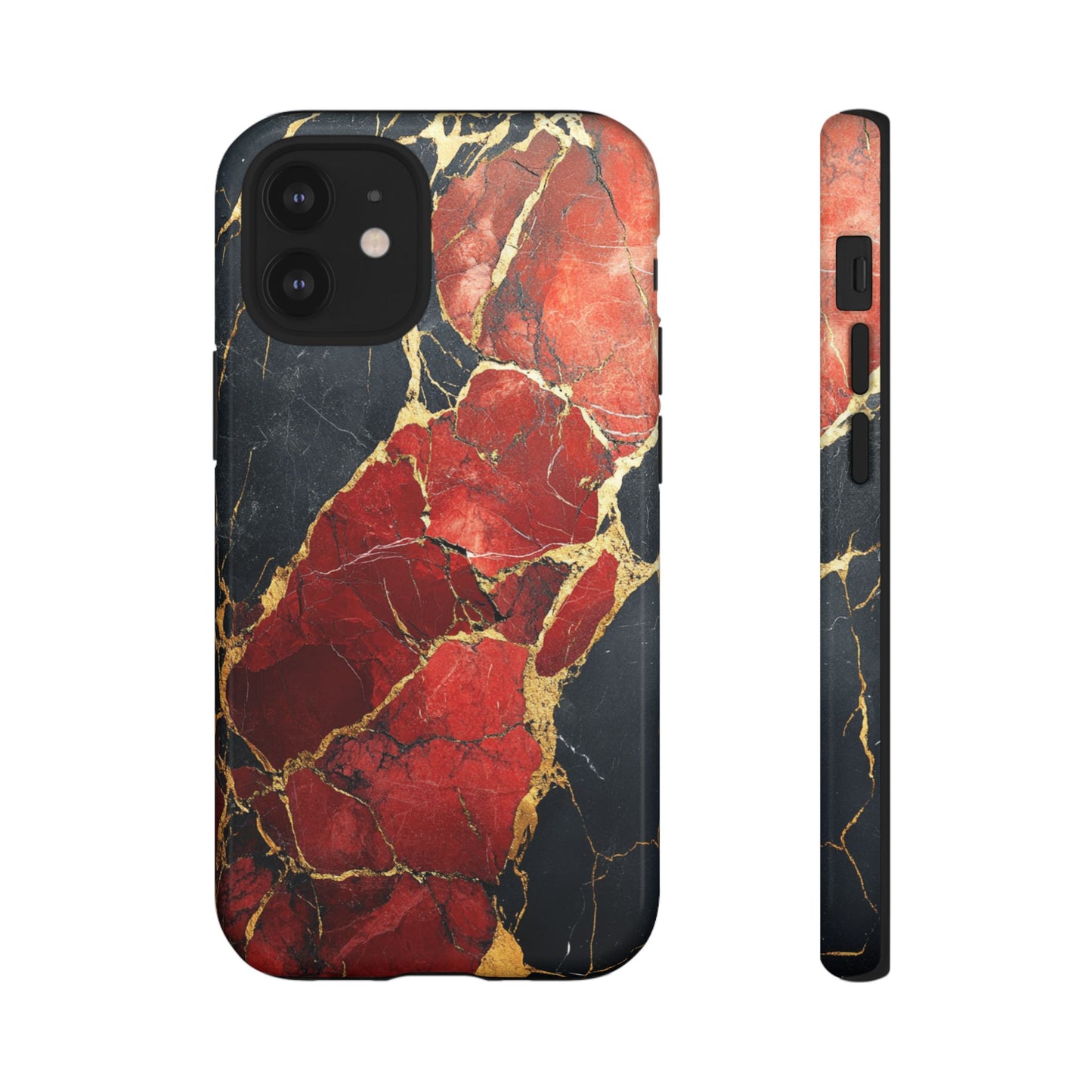 Red Black and Gold Marble