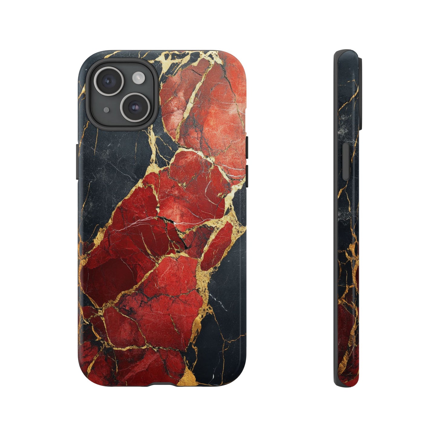 Red Black and Gold Marble