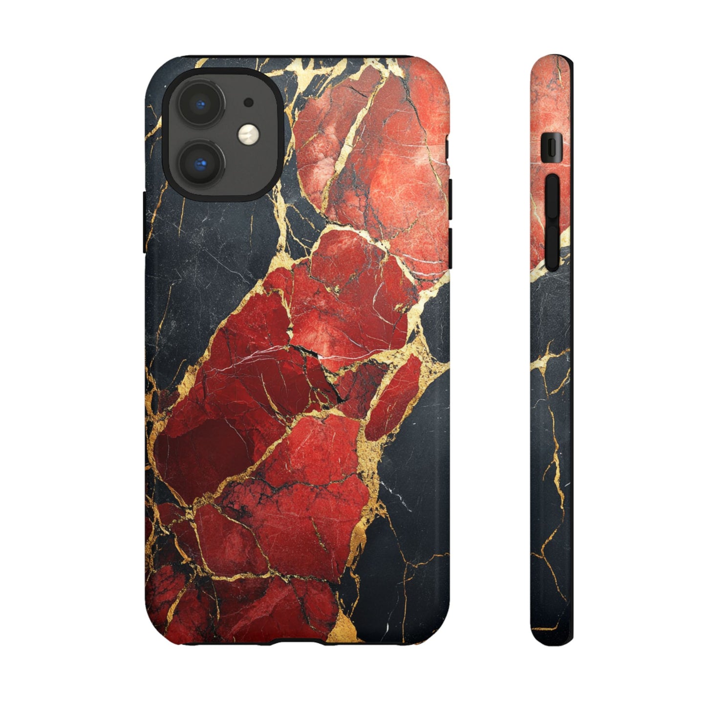 Red Black and Gold Marble