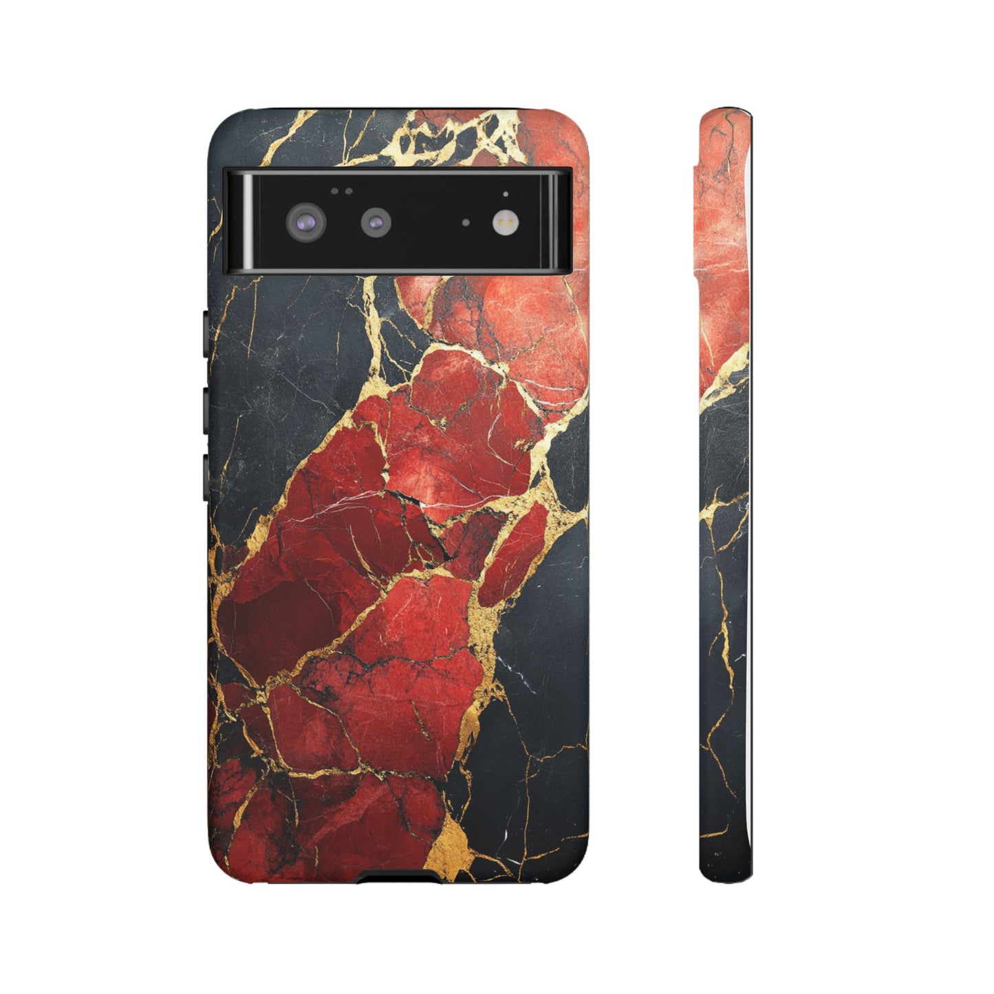 Red Black and Gold Marble