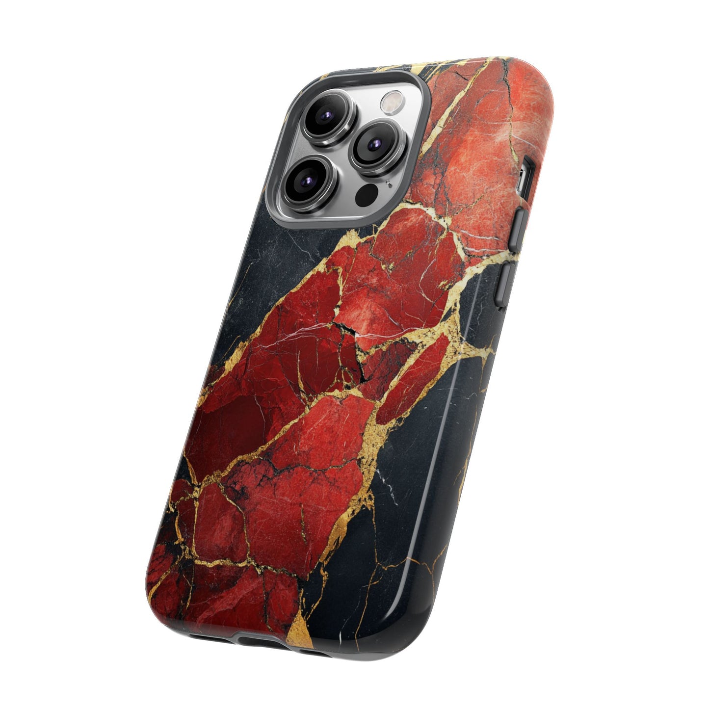 Red Black and Gold Marble