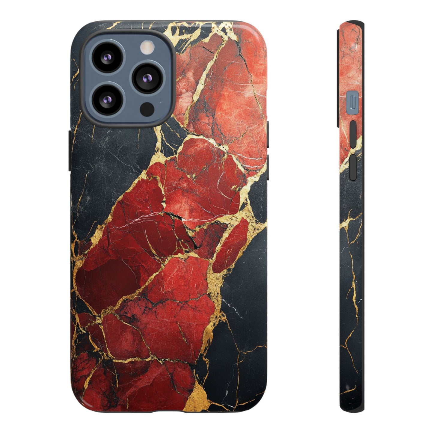 Red Black and Gold Marble