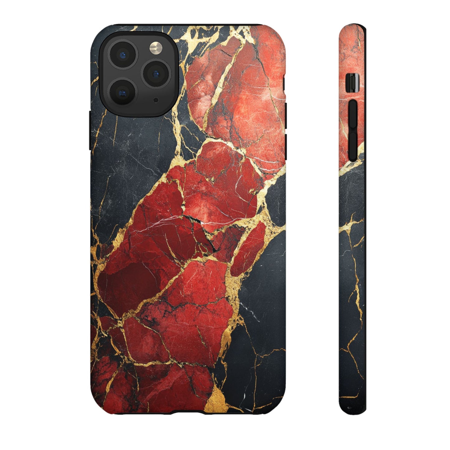 Red Black and Gold Marble