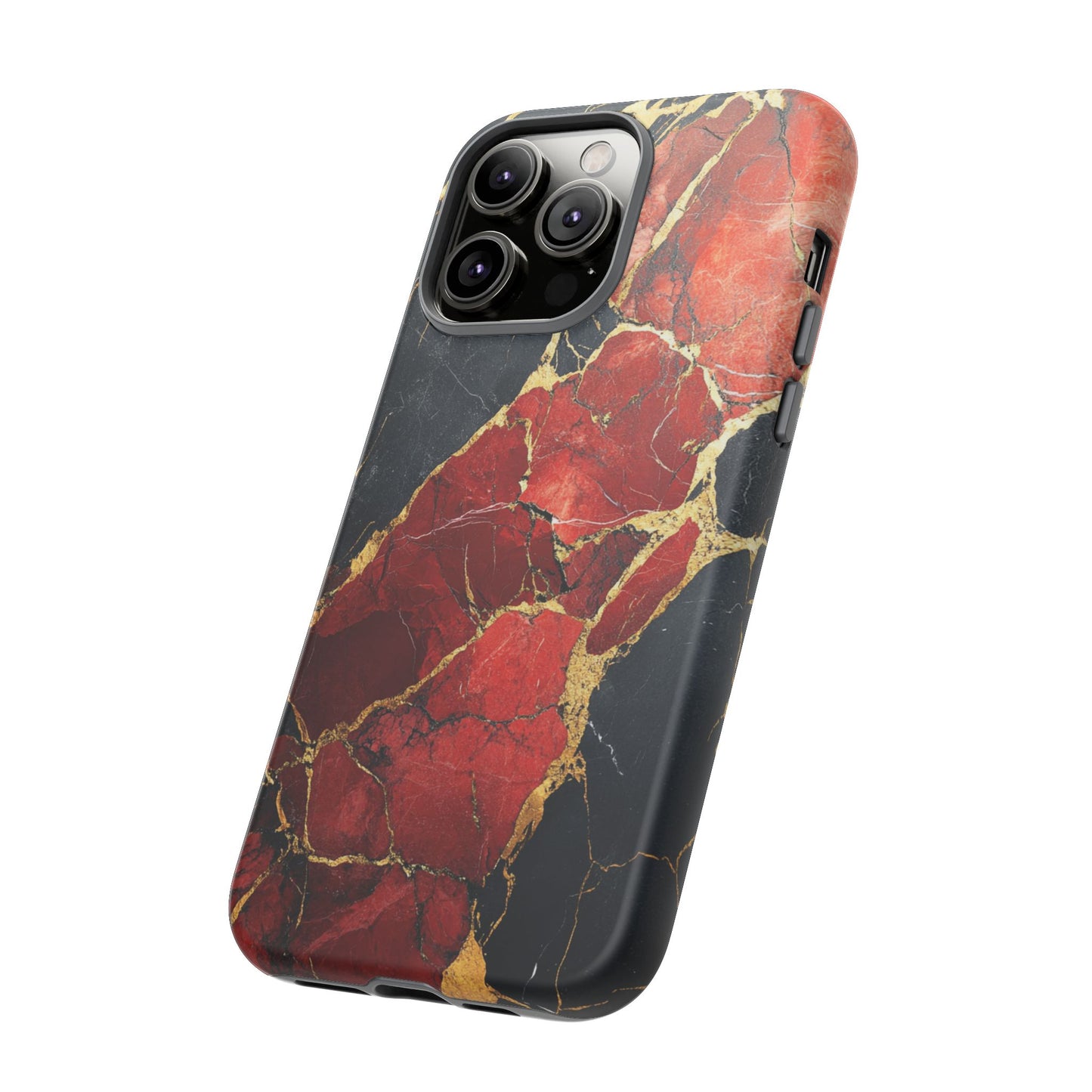 Red Black and Gold Marble