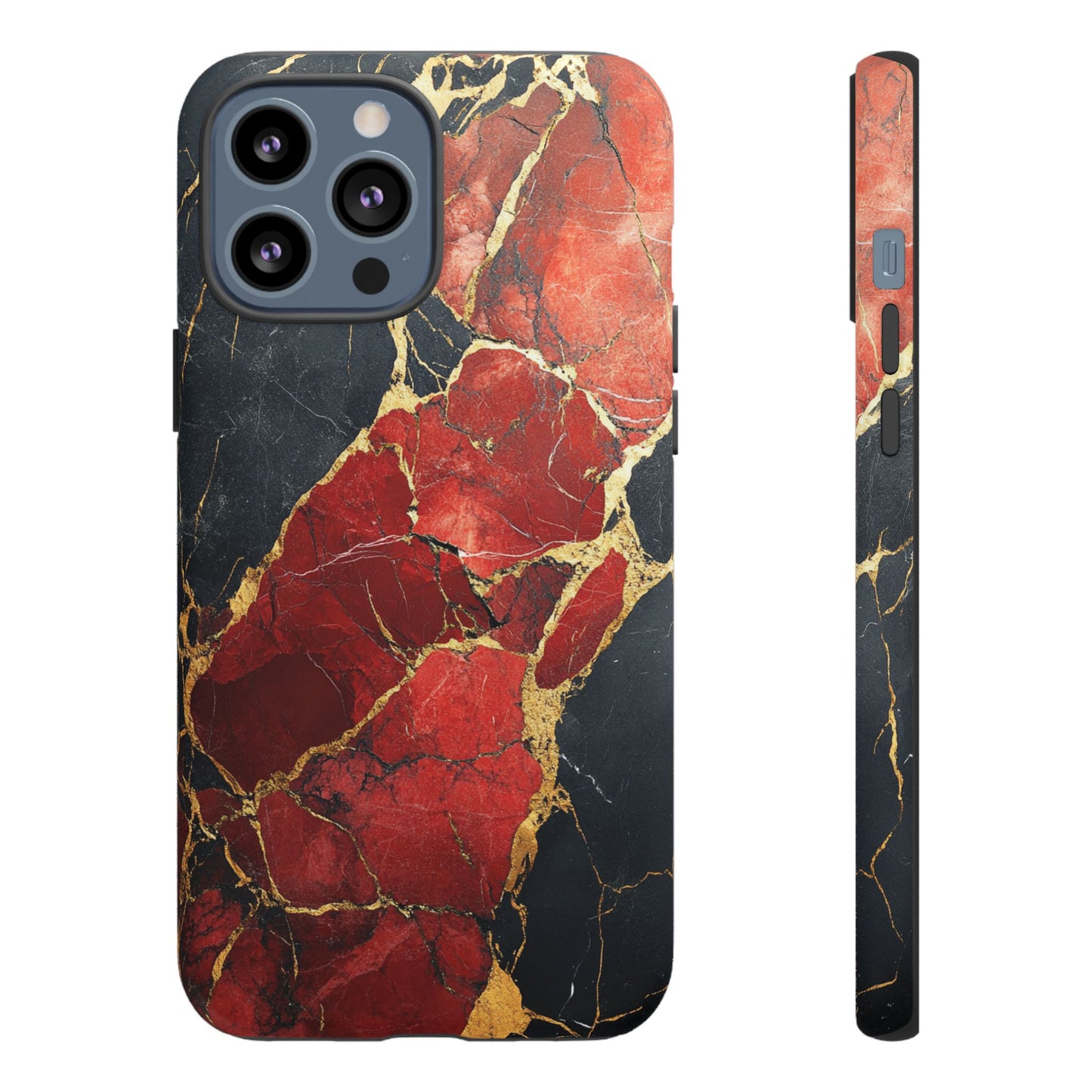 Red Black and Gold Marble