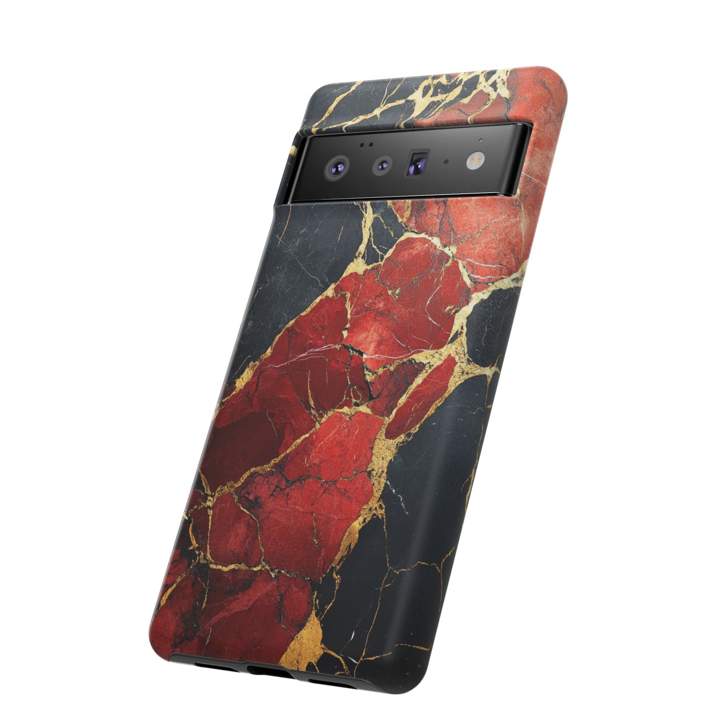 Red Black and Gold Marble