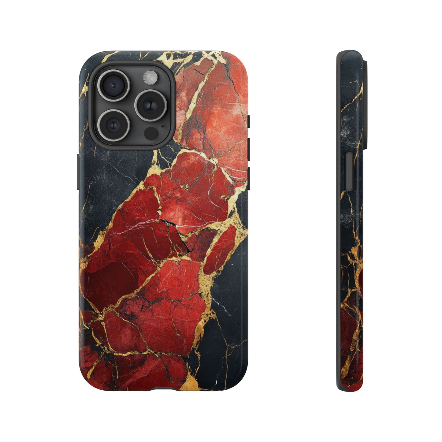 Red Black and Gold Marble