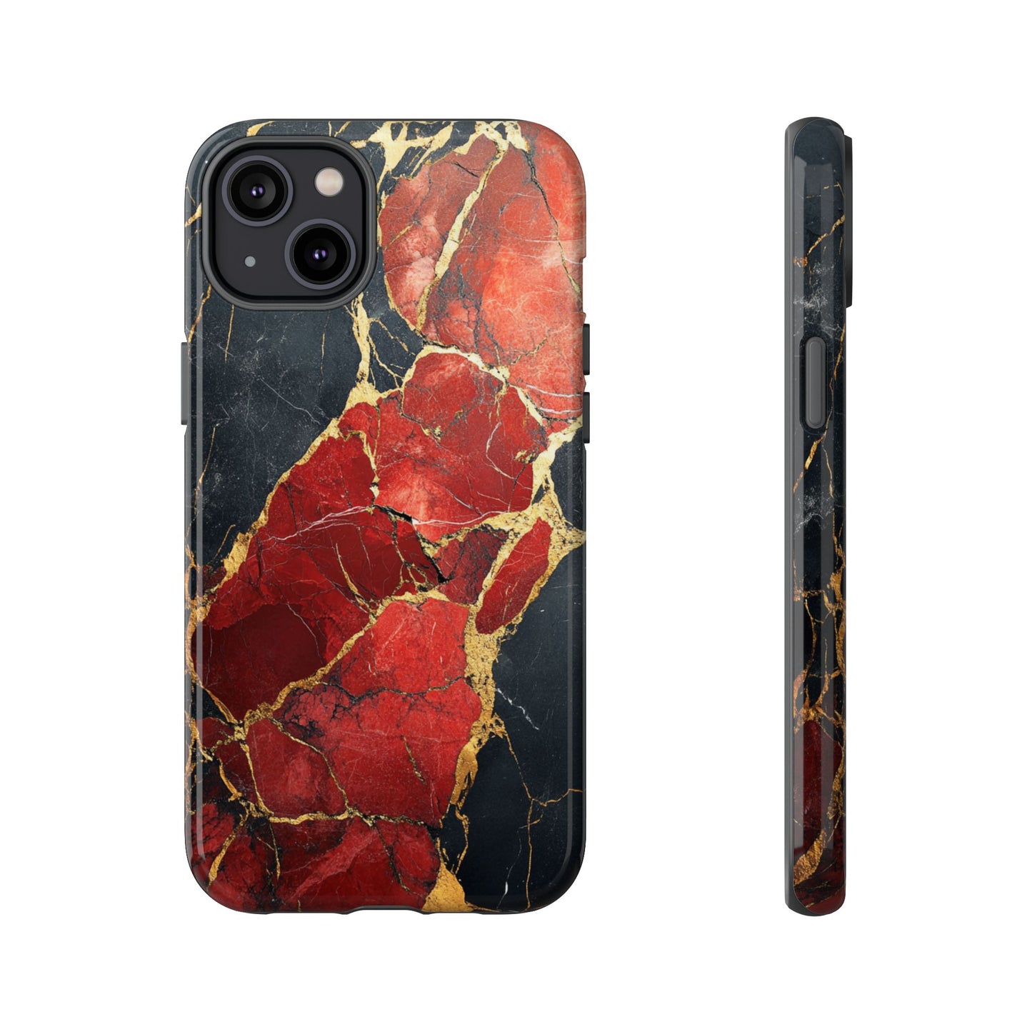 Red Black and Gold Marble