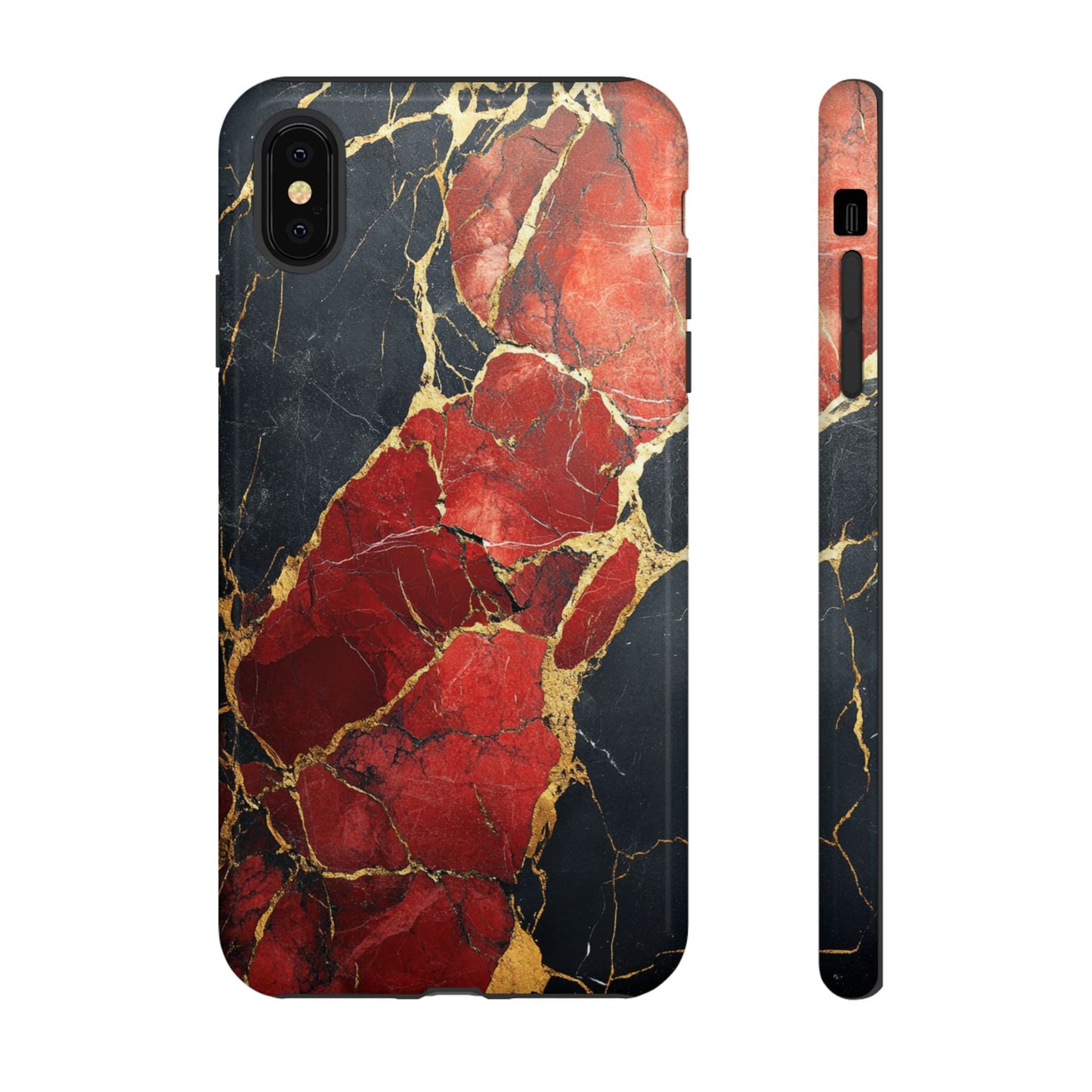 Red Black and Gold Marble