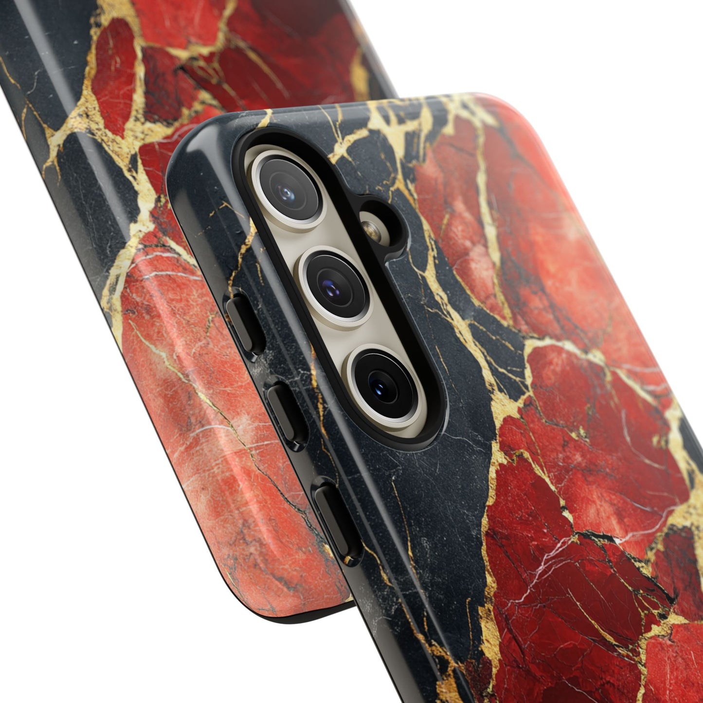 Red Black and Gold Marble