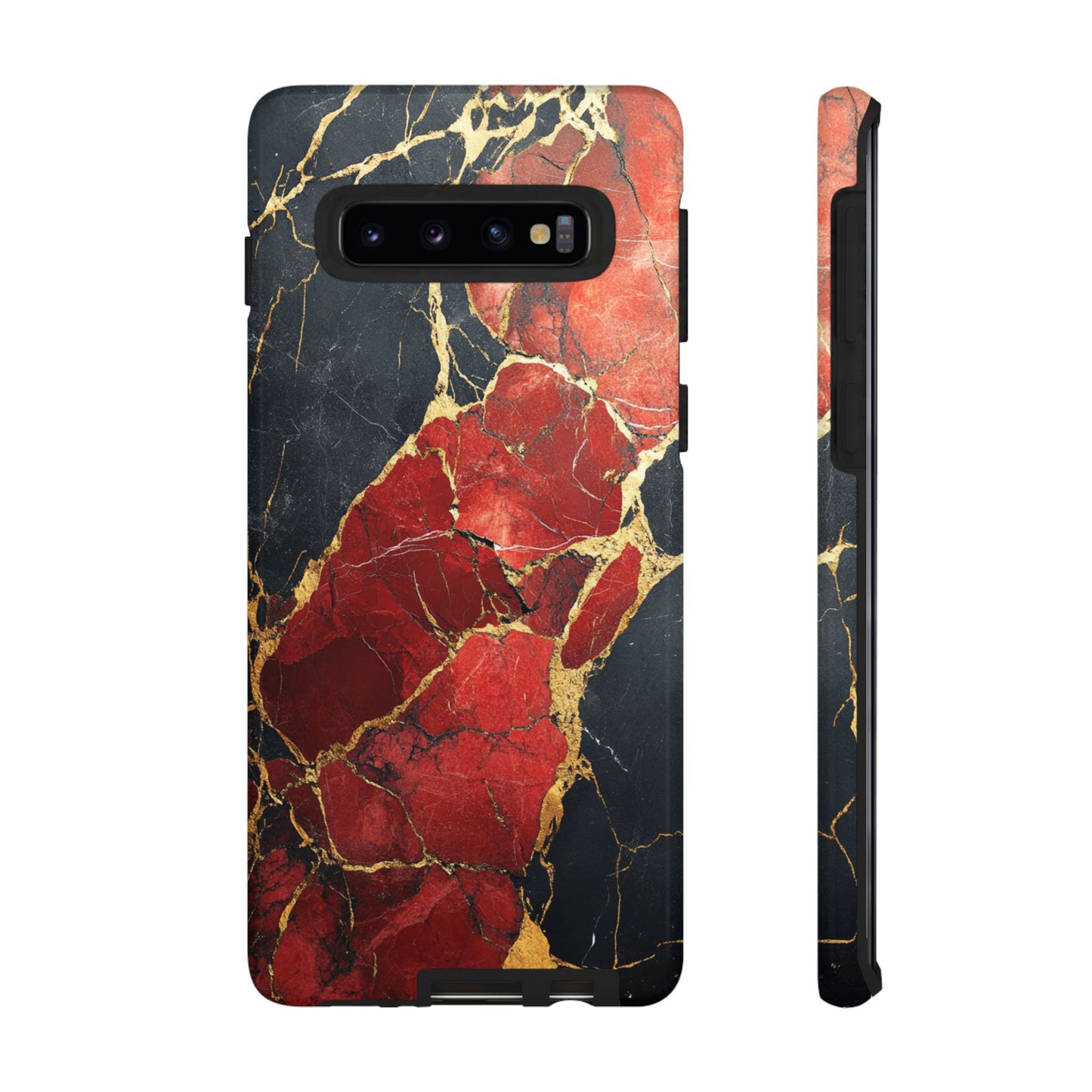 Red Black and Gold Marble