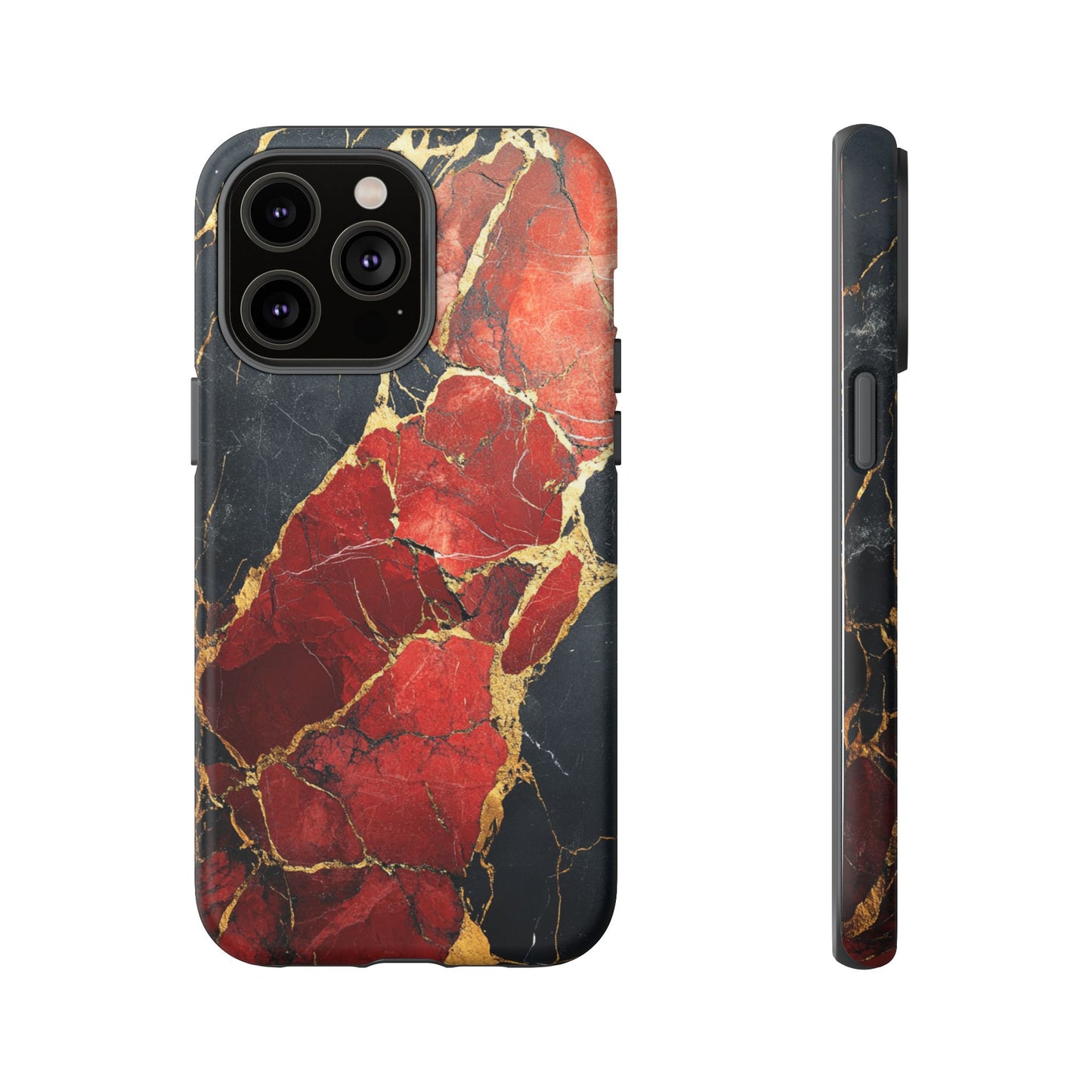 Red Black and Gold Marble