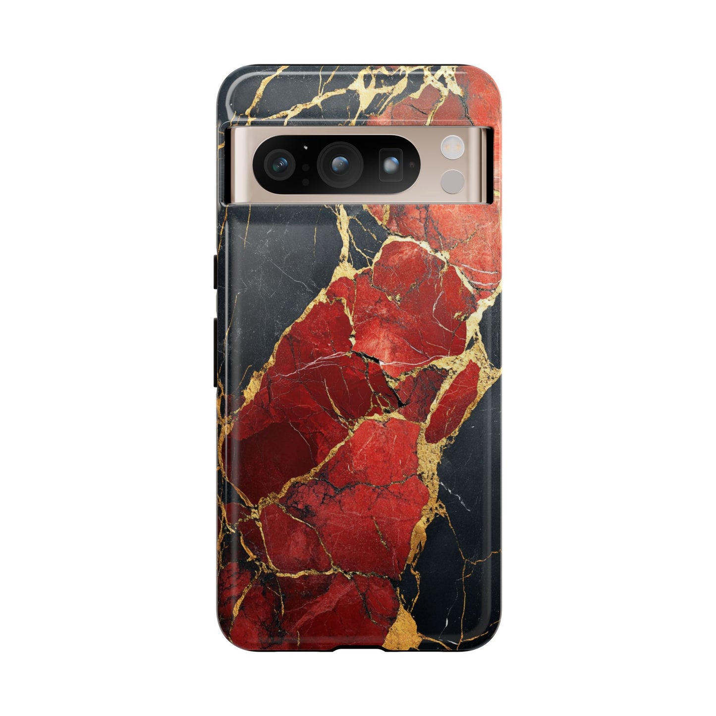 Red Black and Gold Marble