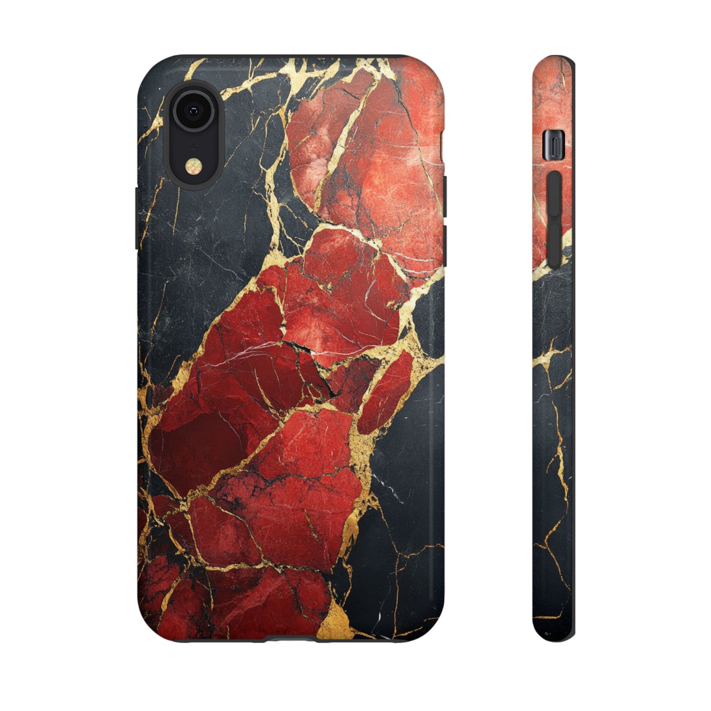 Red Black and Gold Marble