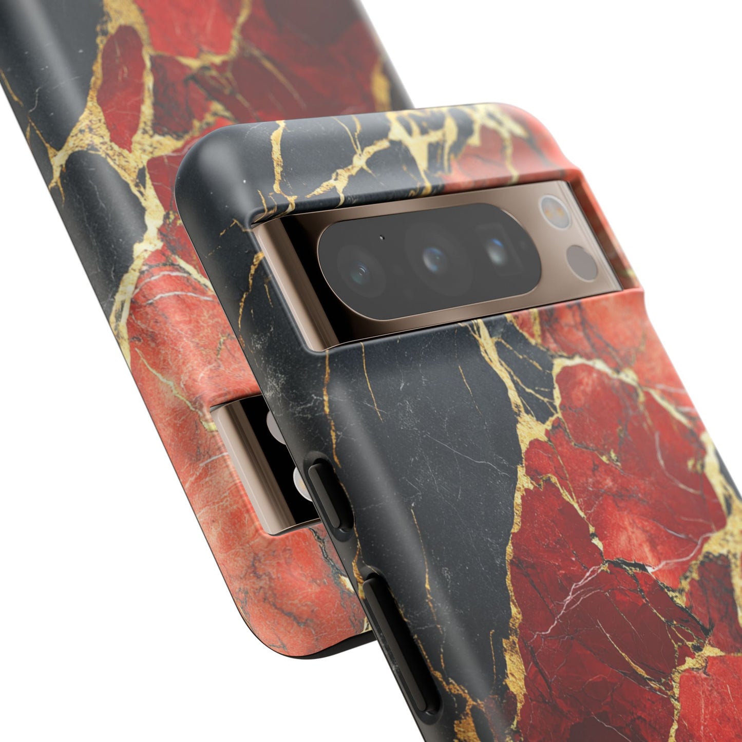 Red Black and Gold Marble