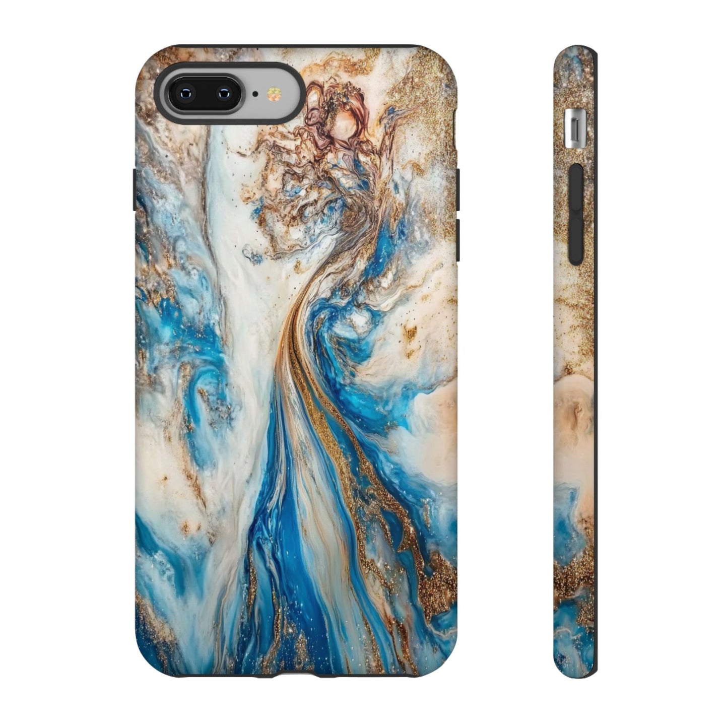 Blue, White and Gold Marble