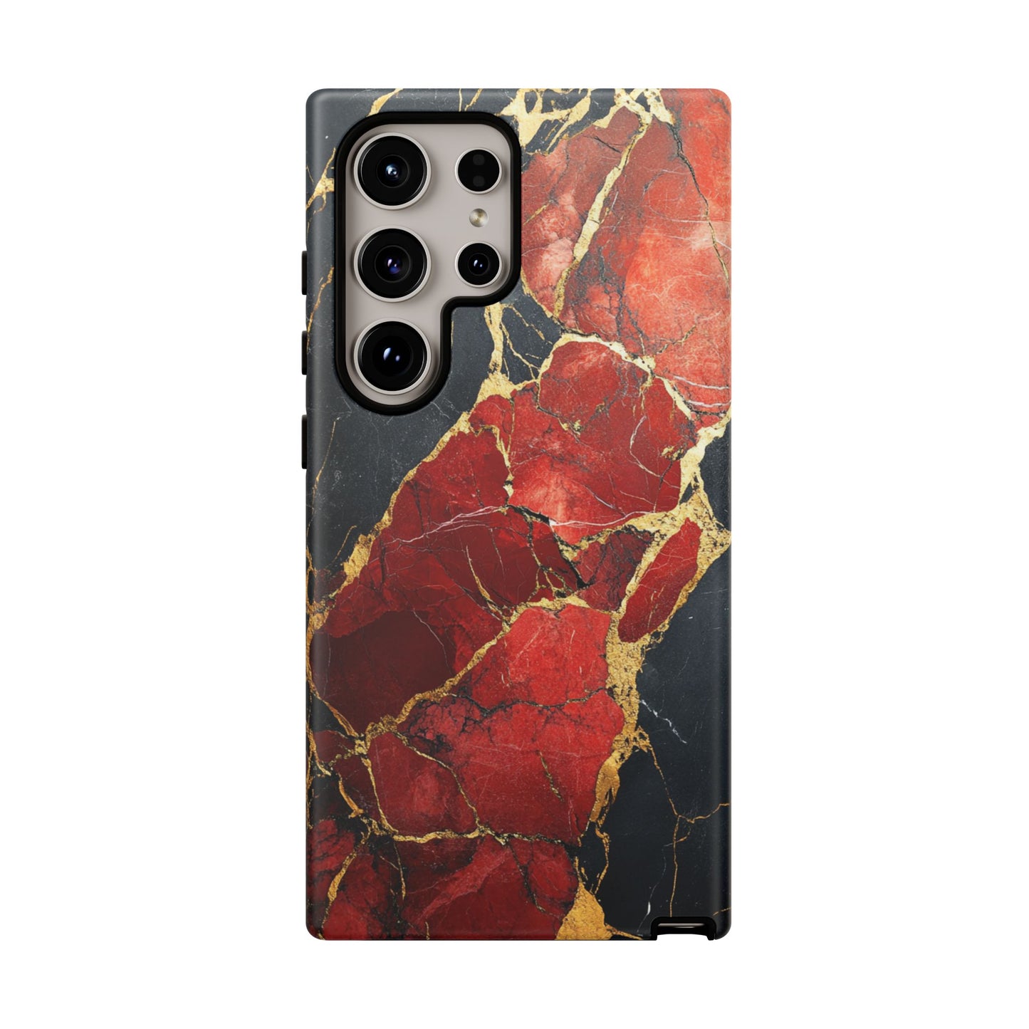 Red Black and Gold Marble