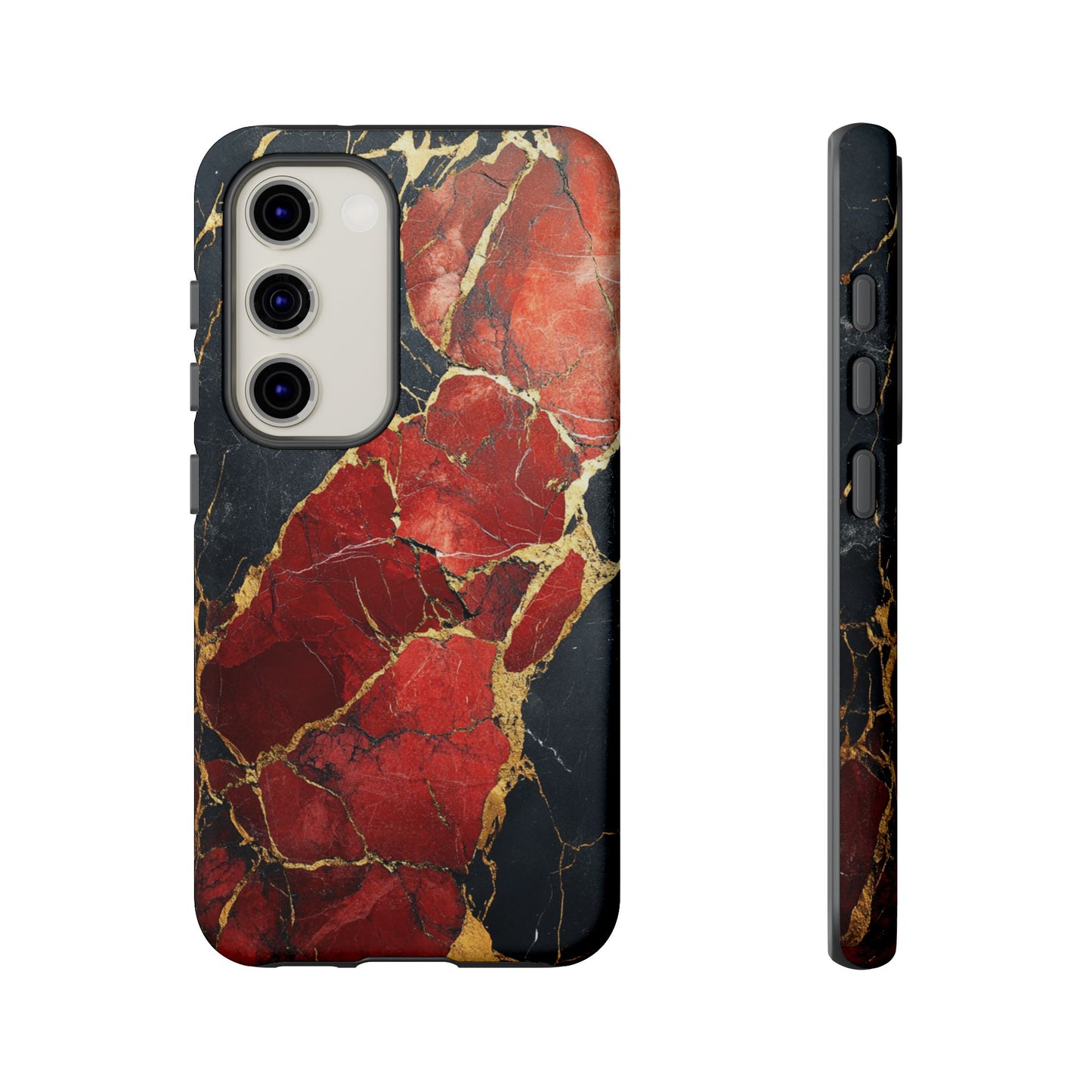 Red Black and Gold Marble