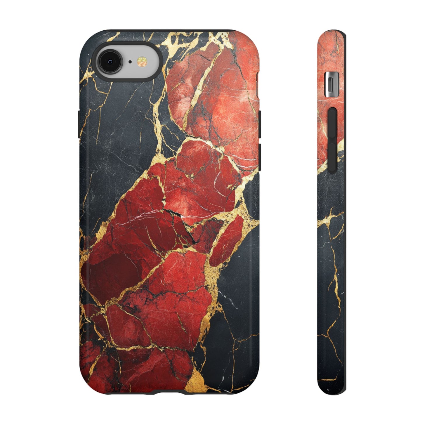 Red Black and Gold Marble