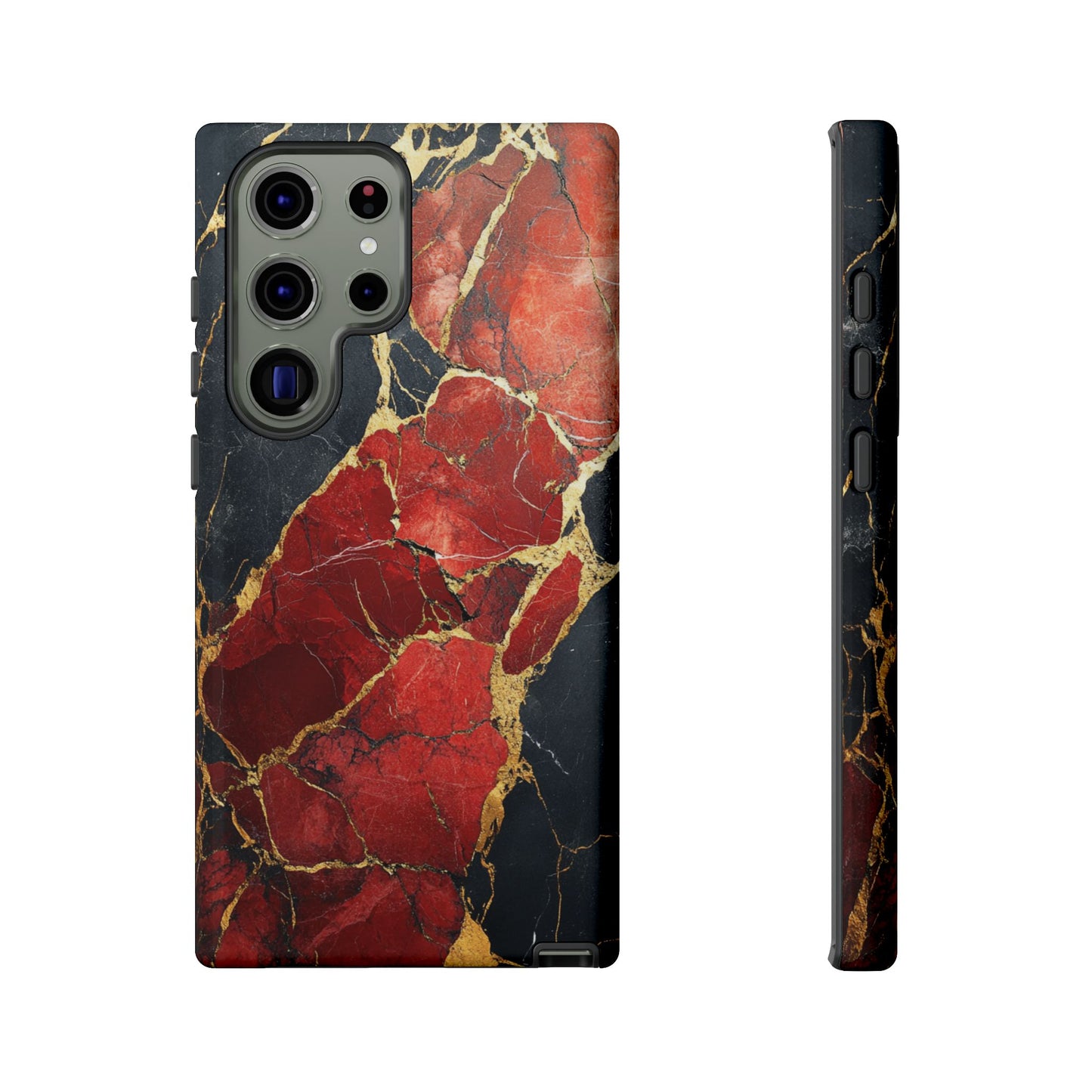 Red Black and Gold Marble