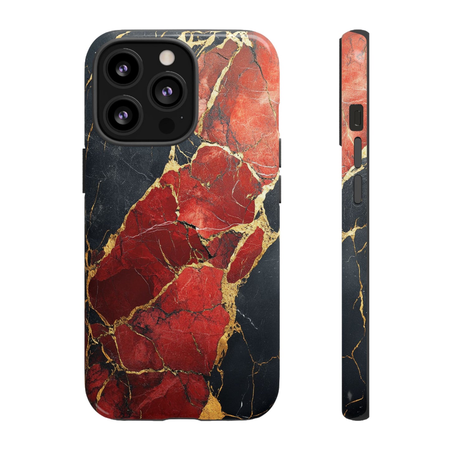 Red Black and Gold Marble