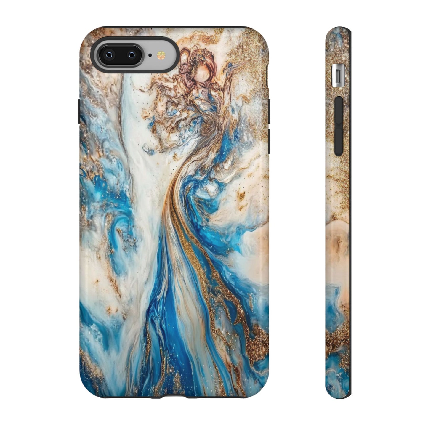 Blue, White and Gold Marble