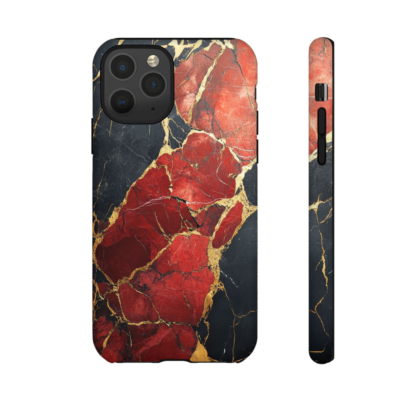 Red Black and Gold Marble