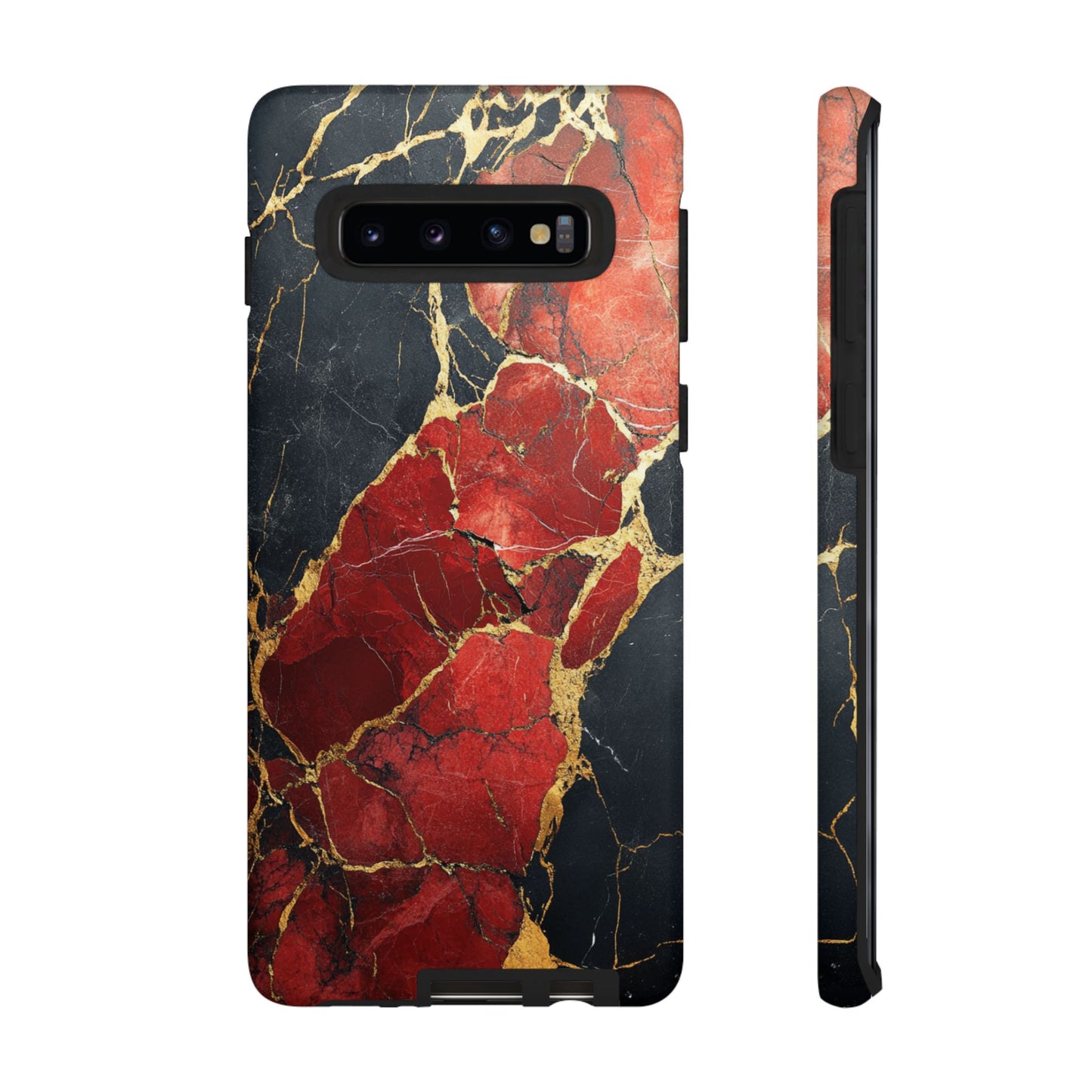 Red Black and Gold Marble