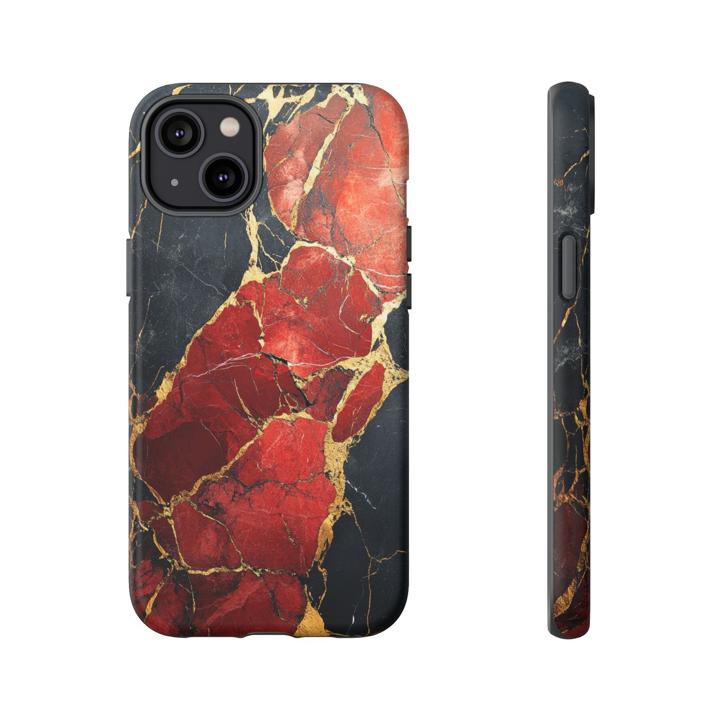 Red Black and Gold Marble