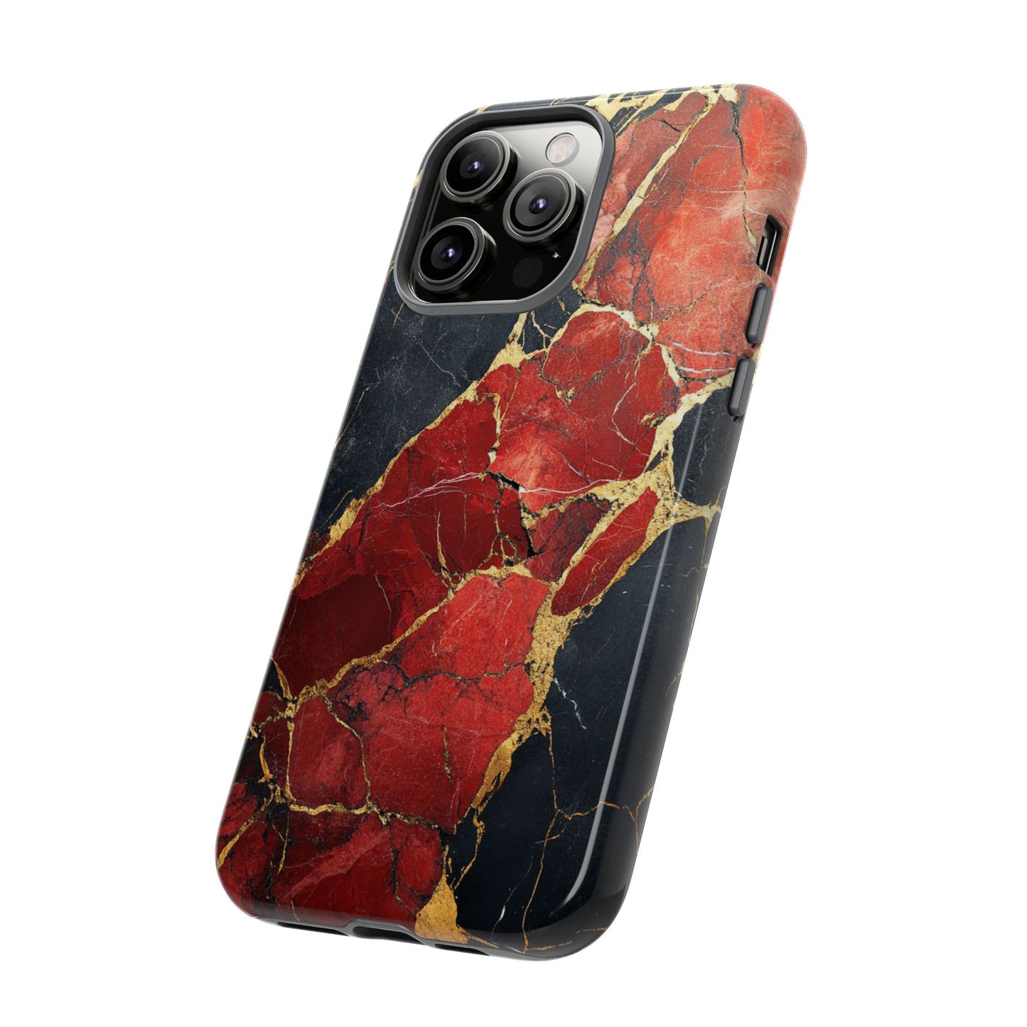 Red Black and Gold Marble