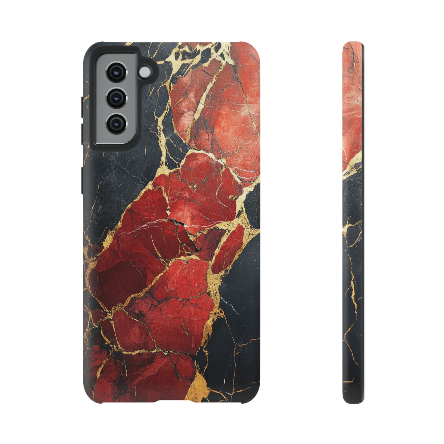 Red Black and Gold Marble