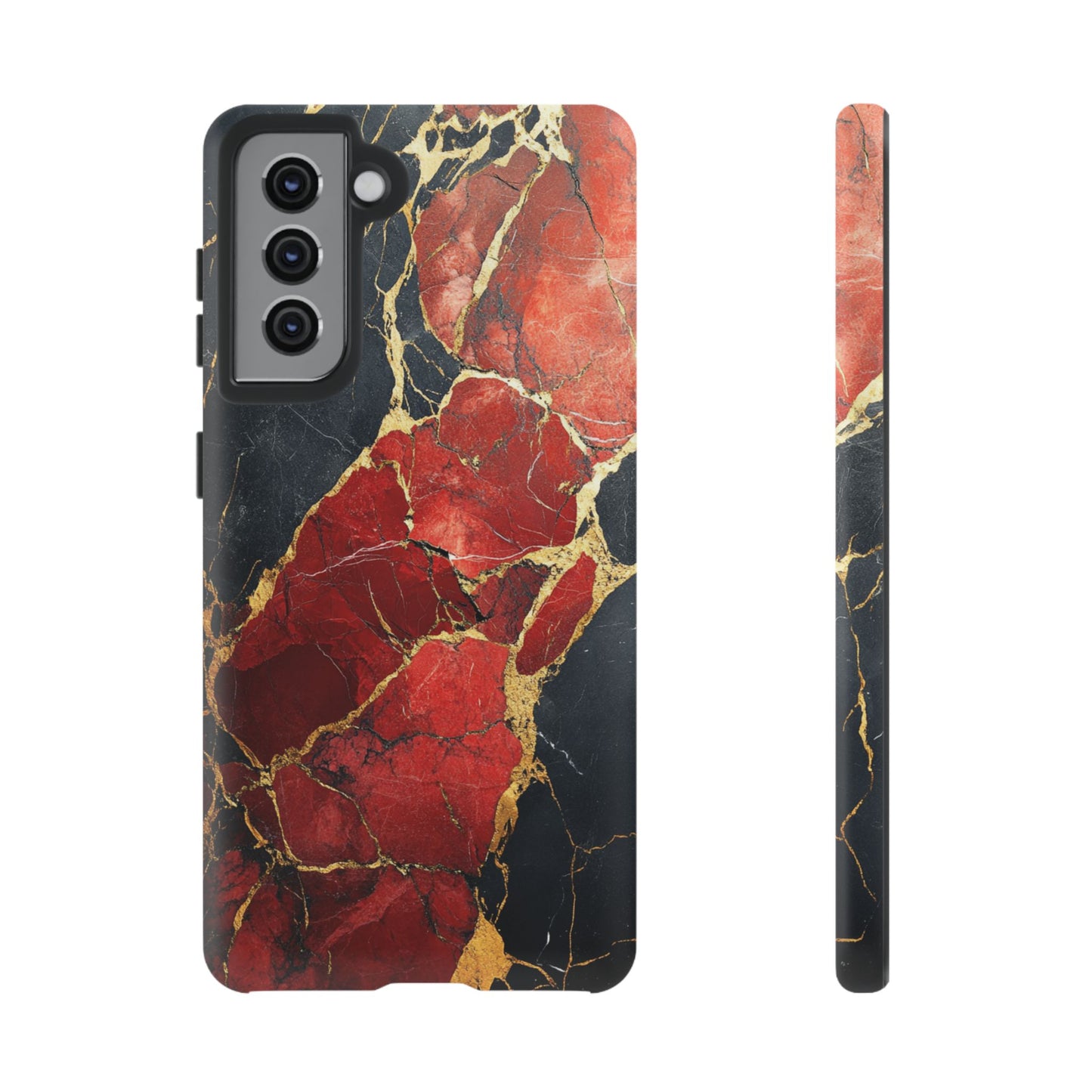 Red Black and Gold Marble