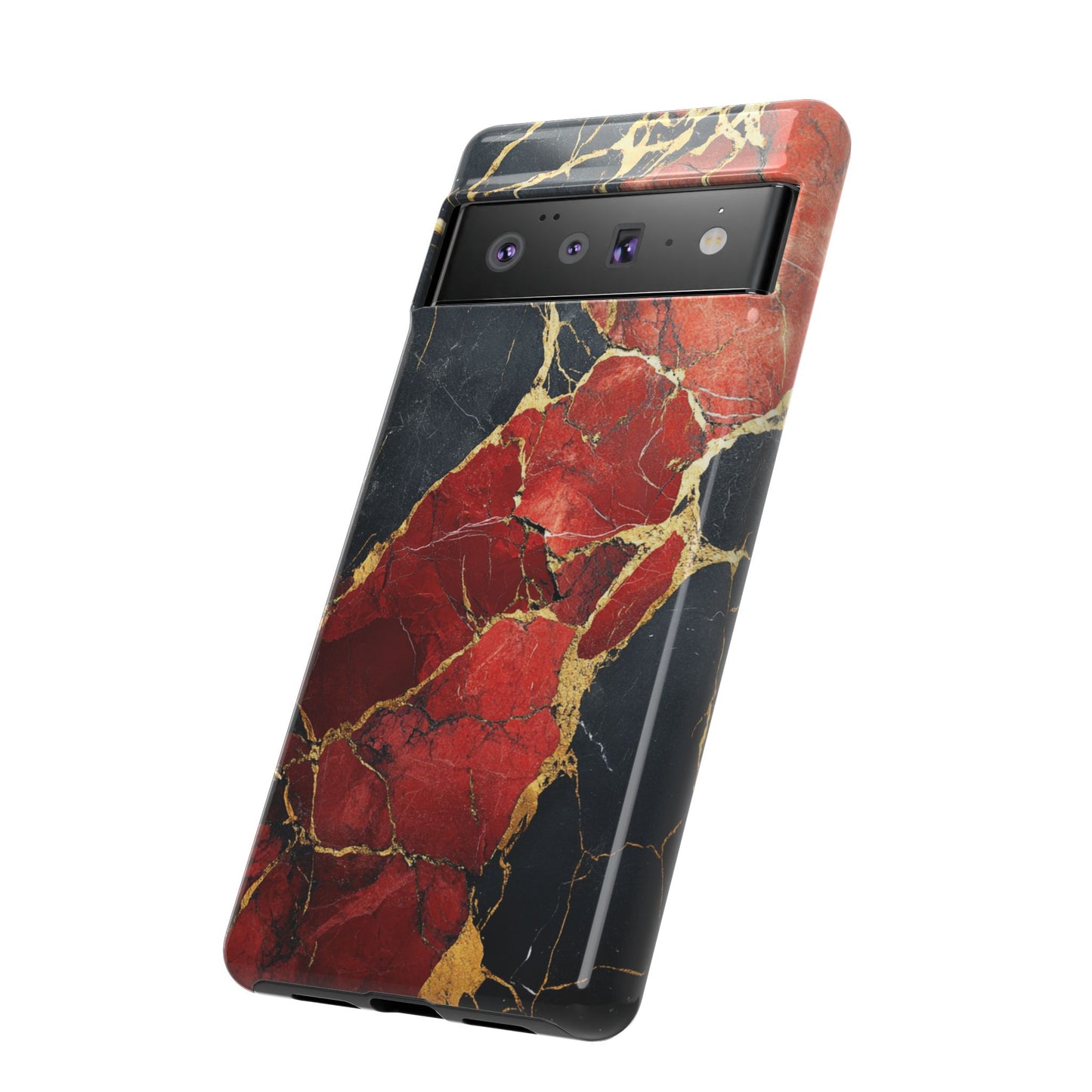 Red Black and Gold Marble