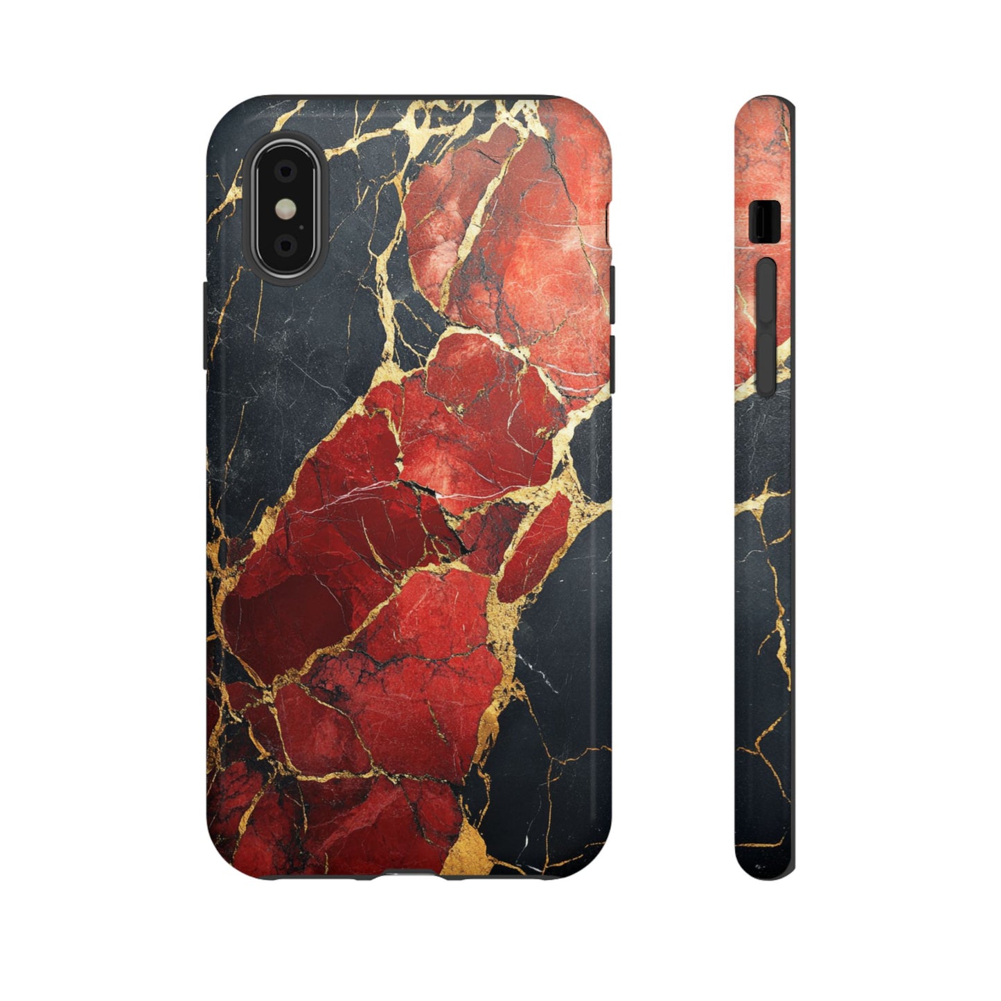 Red Black and Gold Marble