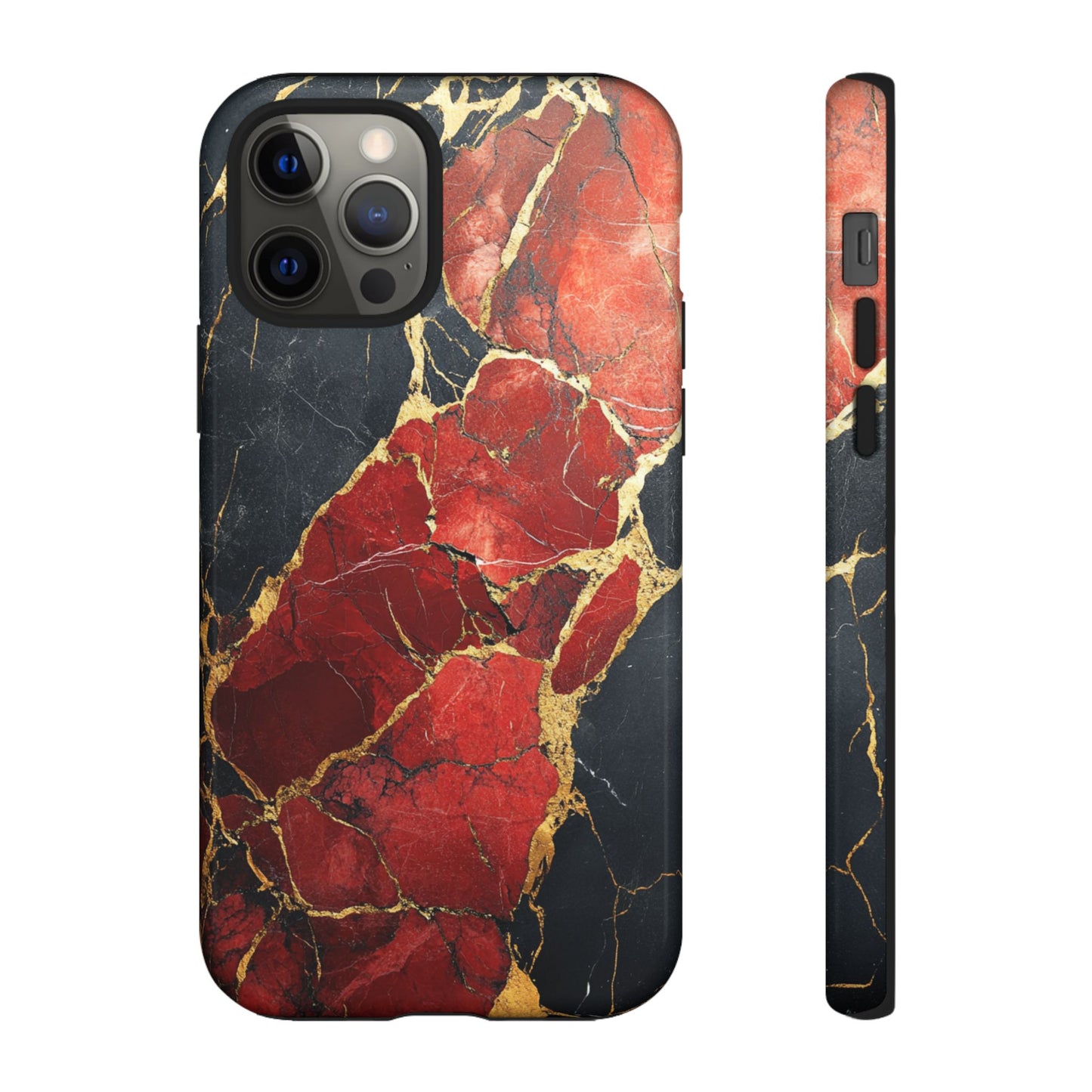 Red Black and Gold Marble