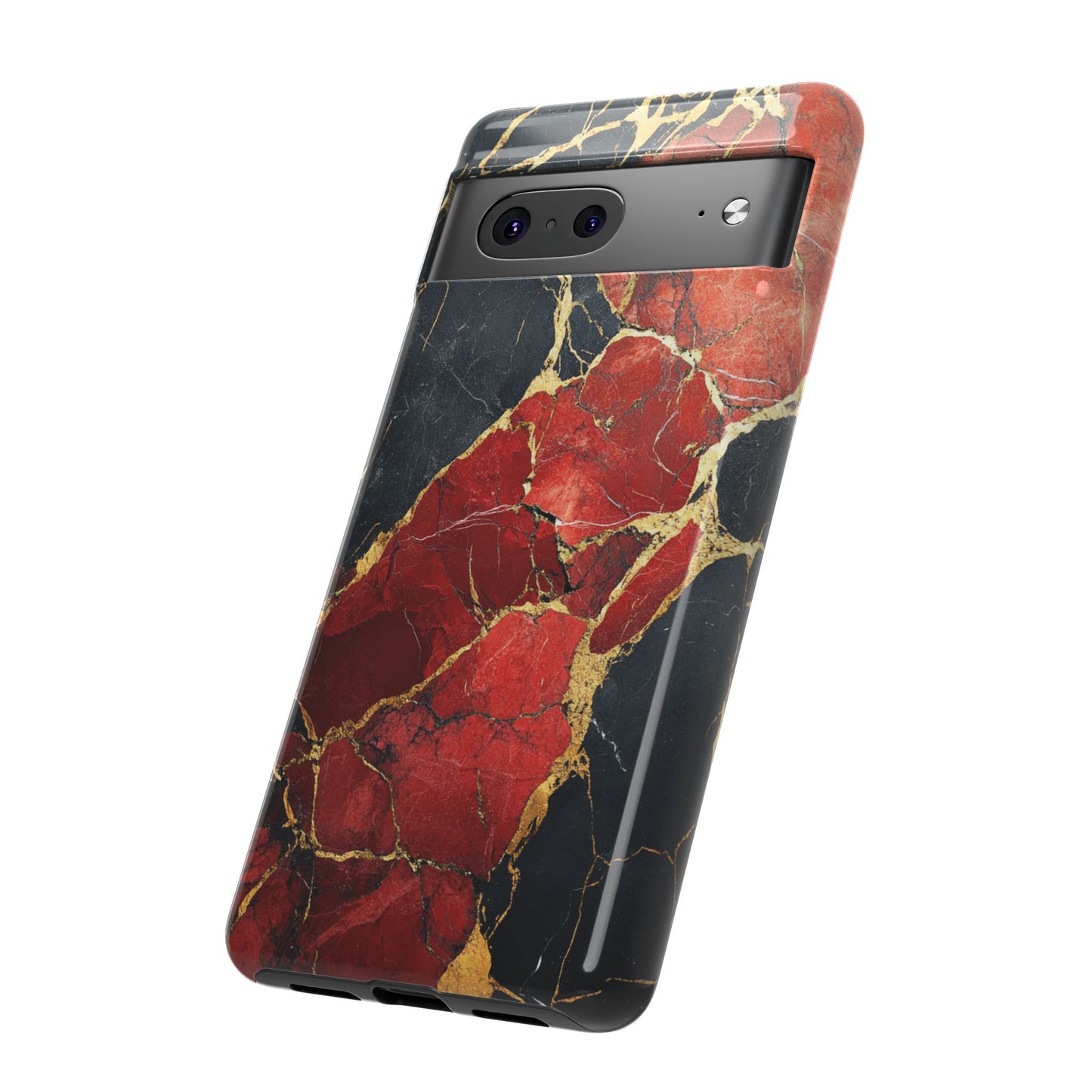 Red Black and Gold Marble