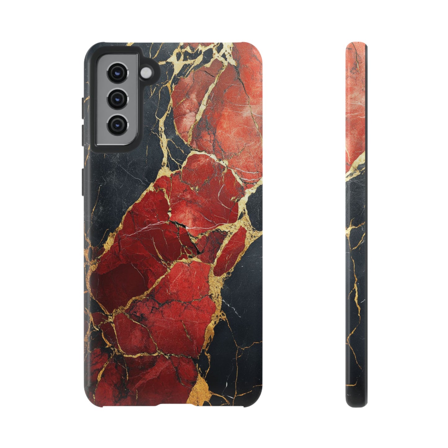 Red Black and Gold Marble