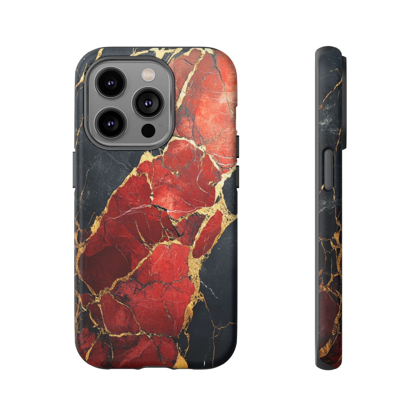 Red Black and Gold Marble