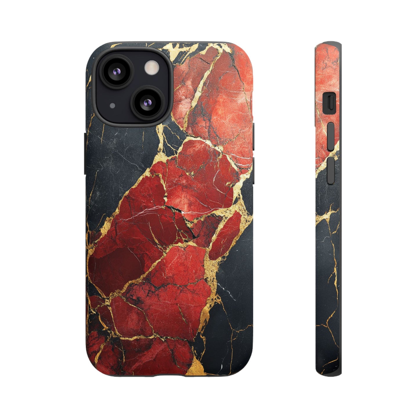 Red Black and Gold Marble