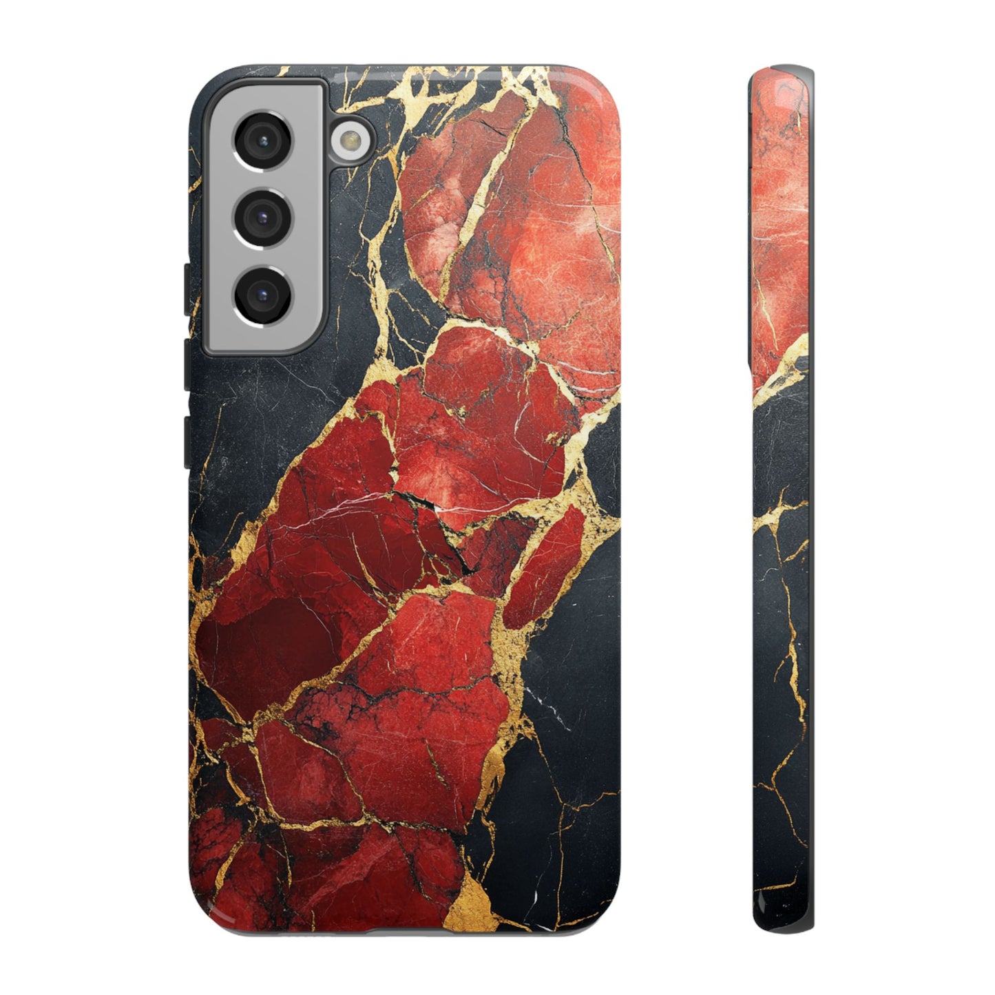 Red Black and Gold Marble