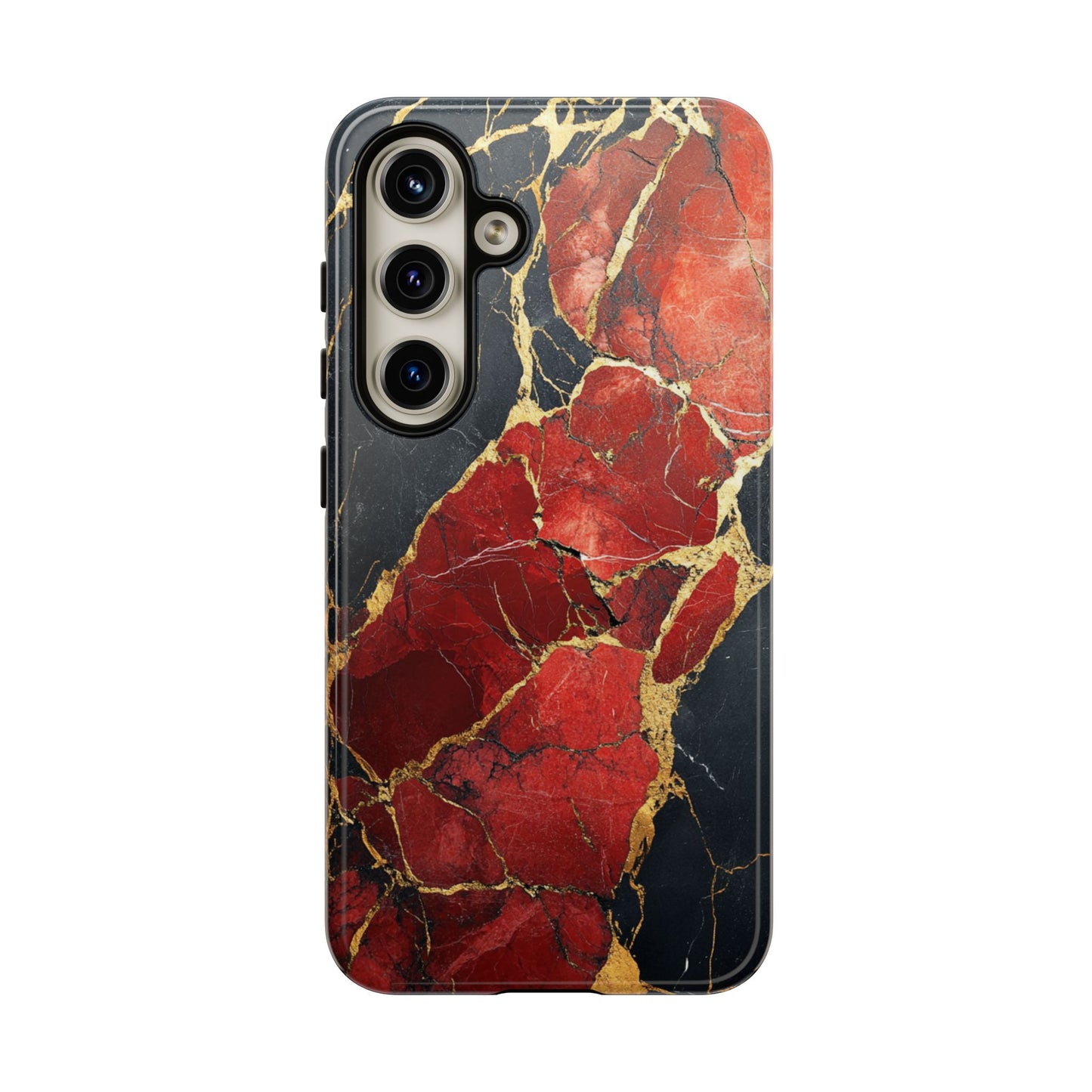 Red Black and Gold Marble