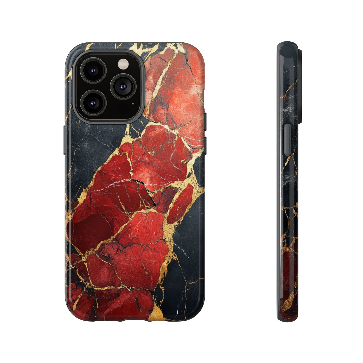 Red Black and Gold Marble