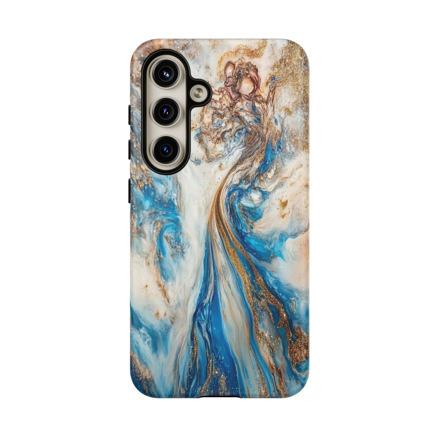 Blue, White and Gold Marble