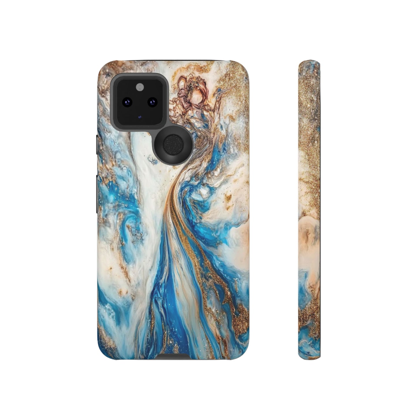 Blue, White and Gold Marble